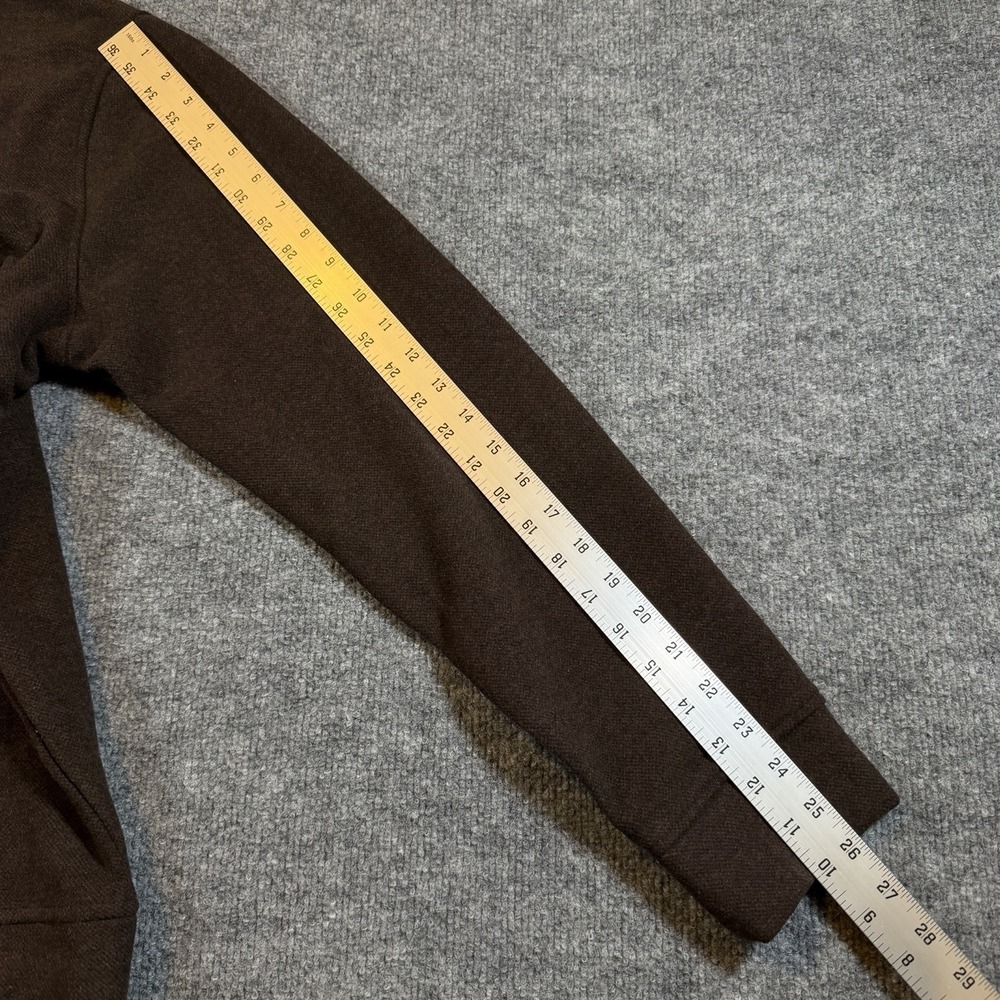 Jachs‎ New York Men's Crew Neck Long Sleeve Brown Fleece Thick Sweater Large NWT - Picture 8 of 10